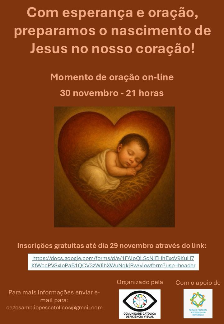 imagem de um coração com o menino Jesus a domir no centro